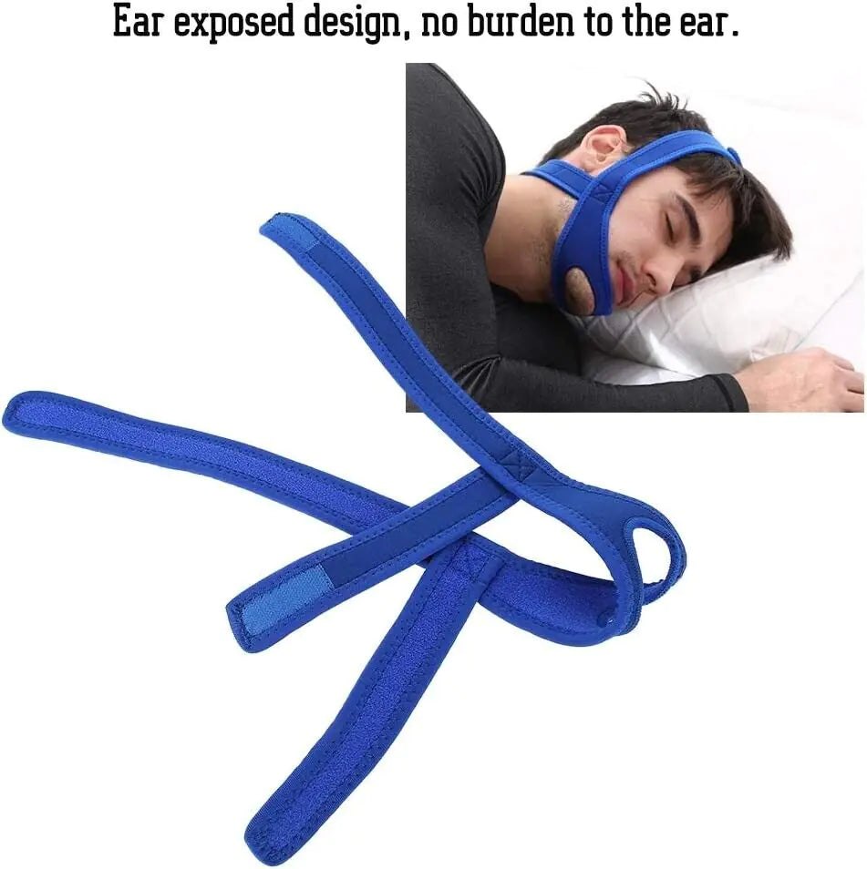 Snore Stop Anti Snoring Chin Strap Sleep Apnea Belt Snoreless Sleep Jaw Solution